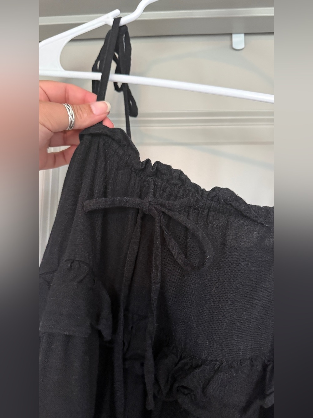 Black Ruffled Tank Top - Picture 6 of 8